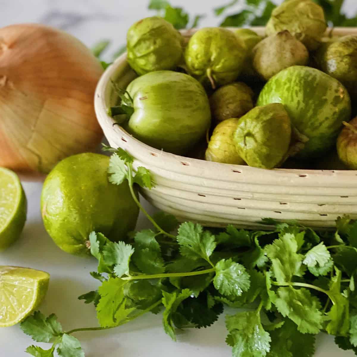 Roasted Tomatillo + Green Tomato Salsa Verde • What's On Kate's Plate