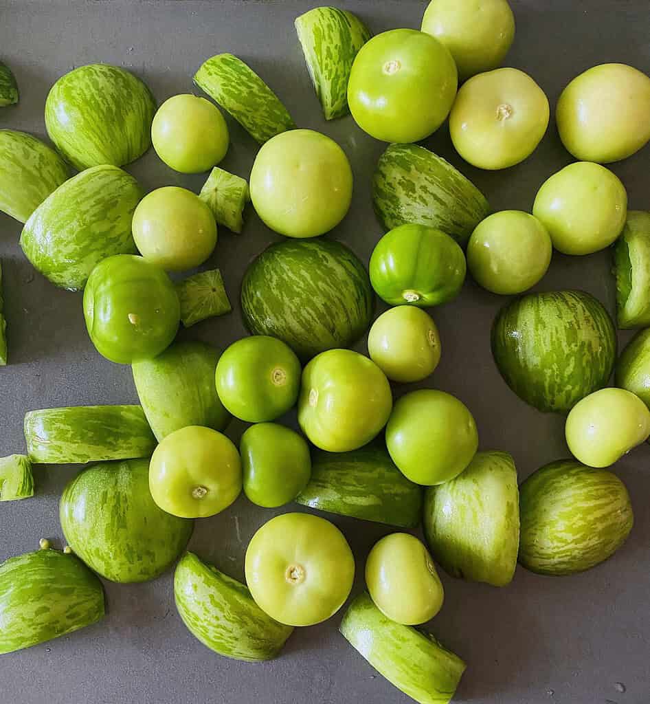 Roasted Tomatillo + Green Tomato Salsa Verde • What's On Kate's Plate