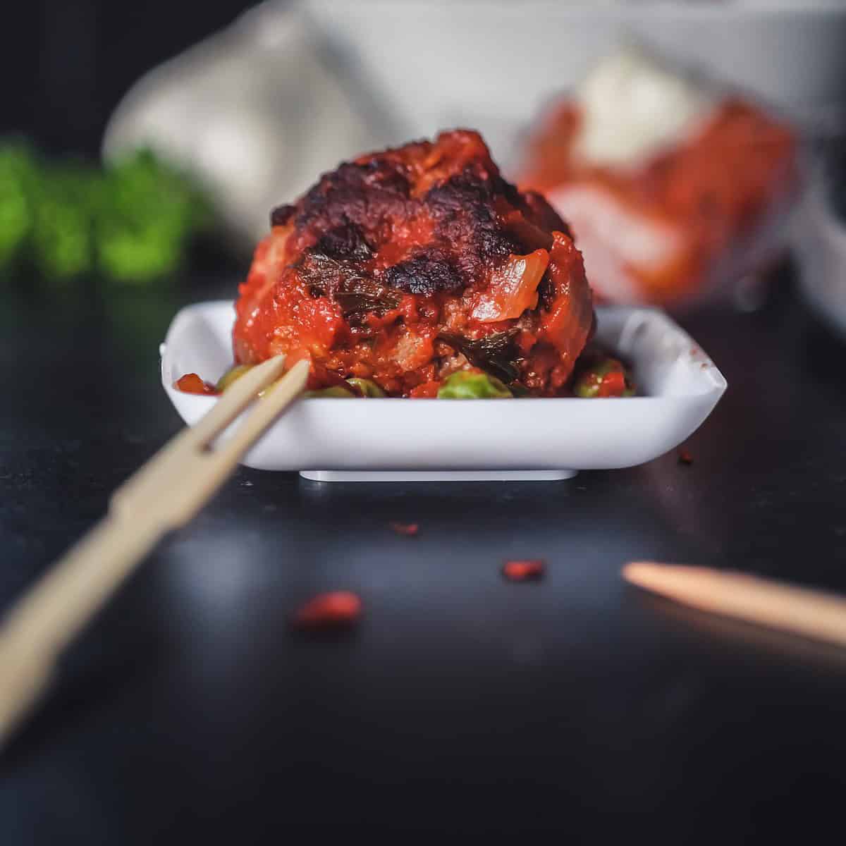 Spanish Meatballs + Patatas Bravas with Tomato Sauce {Tapas} • What's