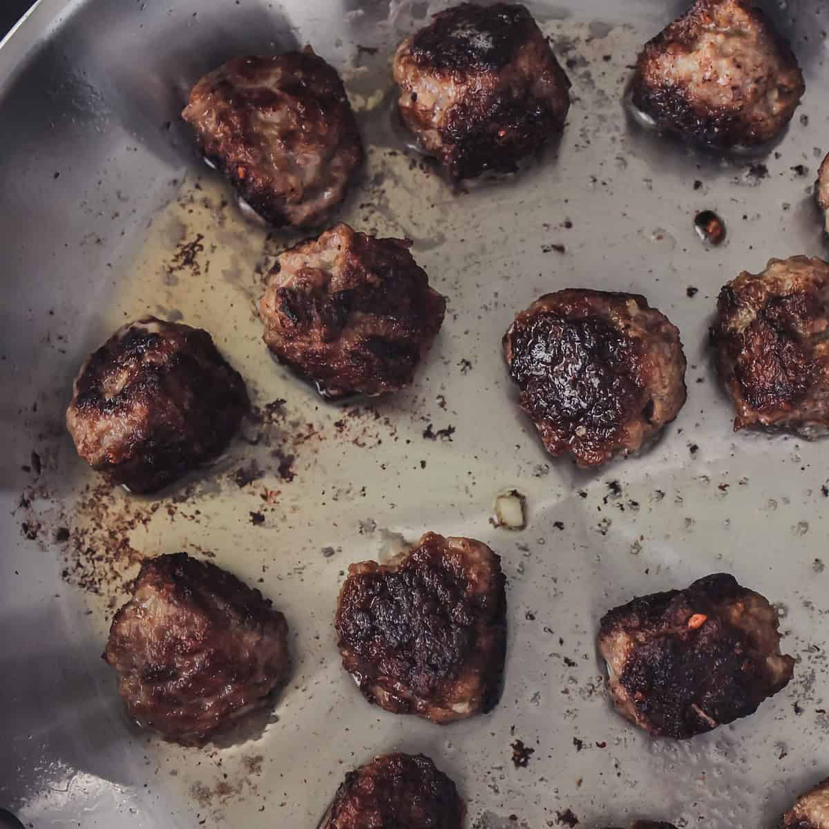 Spanish Meatballs + Patatas Bravas with Tomato Sauce {Tapas} • What's