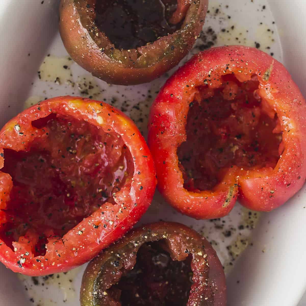 seasoned tomatoes up close