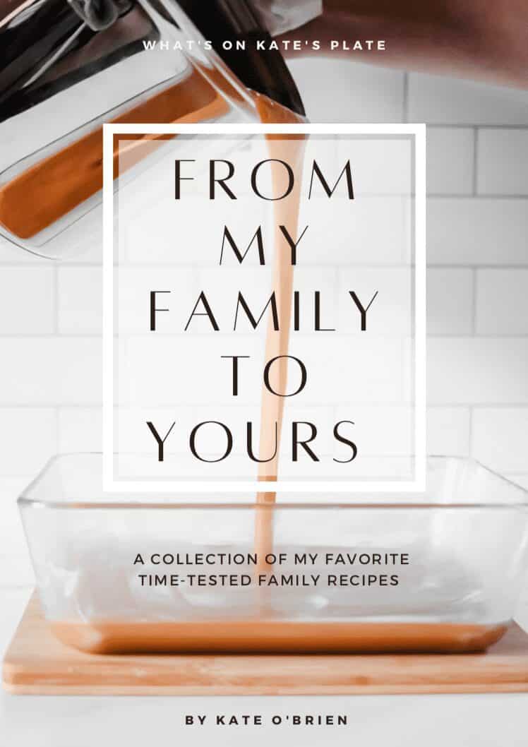 Cover of Kate's free Time-Tested Family Recipes booklet