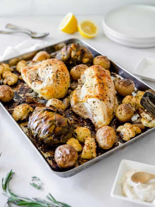 Easy Sheet Pan Chicken and Veggies with Lemon and Herbs